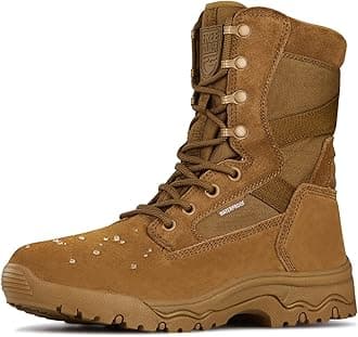 Men's Work Tactical Boots 8 Inches Lightweight Combat Boots Durable Suede Leather Military Boot Desert Boot