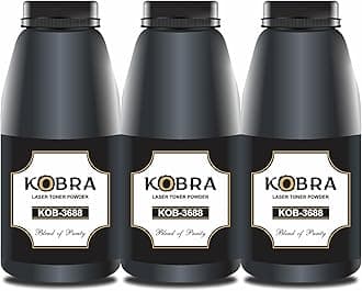 Kobra 3688 Laser Toner Powder Compatible with HP 35A, 36A, 88A, 78A, 83A, 85A & Canon 337, 912, 925 Toner Cartridges (Pack of 03)