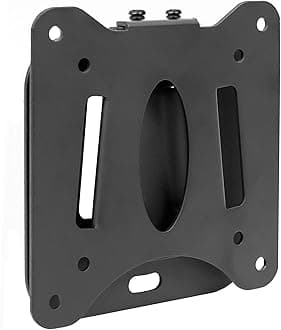 Fixed TV Wall Mount for 13 - 32 LCD or LED Flat Panel Screens, 60 Lbs (30 kg) Load Capacity, VESA 75x75 mm and 100x100 mm, Black