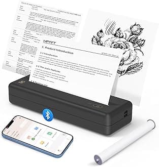 Inkless Wireless Printer for Home Offices & Travel, Supports 8" & 4" Thermal Paper Roll, Perfect for iOS Android & Laptops, Compact Printer for Bussiness Trips, No Ink Needed