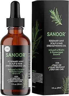 Rosemary Mint, Scalp Hair Growth Oil, Infused Biotin to Encourages Hair Growth | Healthier, Stronger & Long Strands | All Type & Texture | Straight, Waves & Chemically Treated Hairs