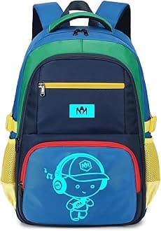 Bluboon Kids Backpack Boys Camo Bookbag Teens Elementary School Bag Daypack Travel Back Pack Middle school (Yellow green with blue background)
