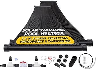 SunQuest 2-2'X10' Solar Swimming Pool Heater (2-2'X10' with Diverter and Roof Kits)