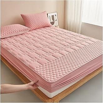 Mattress Protector Waterproof Mattress Protector, Cotton Mattress Cover, Soft Bed Cover, No Pillowcase(Pink,180x200cm(71x79 in))