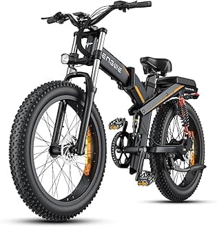 ENGWEX24/X26 1200W Electric Bike for Adults, 26" x 4.0 Fat Tire Folding Ebike with Single/Dual Removable Battery 48V 19.2AH/+10AH up to 62/94Miles & 31MPH