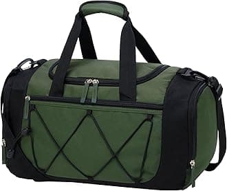Vorspack Gym Bag for Men - 18 Inches Small Duffle Bag for Travel Lightweight Duffel Bag with Shoe Compartment Personal Item Travel Bag Weekender Bag for Travel Sports Gym - Green