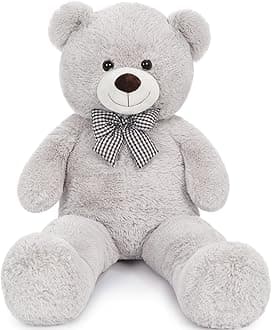 MaoGoLan Giant Teddy Bear Plush Toy - Ultra Soft & Cute Large Stuffed Animal 39 inches, Perfect for Baby Showers, Birthdays, Valentines Day Gifts (Kids, Couples, Family),Gray