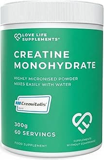– Creapure® Creatine Monohydrate Powder 300g – 60 Servings – Creavitalis® Micronised Vegan Creatine – Unflavoured, Fast Mixing – Muscle Growth, Strength, Power – 3rd Party Tested, UK Brand