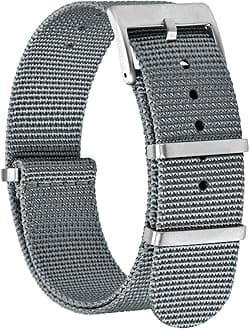 Nylon Watch Bands for Men, One-Piece Military Watch Straps, 18mm 20mm 22mm