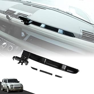Co-pilot Front Organizer Tray Compatible with L@nd Rover Defender 90/110/130 2020-2025 Accessories, Dashboard Side Storage Box ABS Black (With Phone Holder (A))