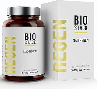 BIOSTACK NAD Regen (30 Days Supply) - Advanced NAD+ Supplement with NAD3, Yüth Spermidine, Resveratrol, Niacinamide | NMNH Alternative | Anti Aging, Longevity & Cellular Health, Vitamin B3 Complex