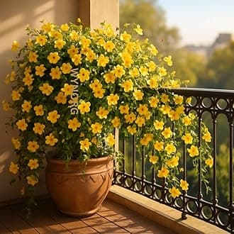 Cat’s Claw Creeper – Fast-Growing Flowering Vine with Vibrant Yellow Blooms | Ideal for Garden Walls, Fences & Privacy Screens, Pergolas, Trellises | Evergreen, Heat & Drought Resistant Climber