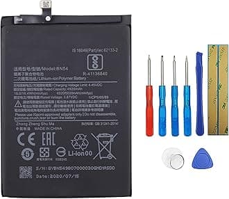 Replacement Battery BN54 Compatible with Redmi Note 9 Note9 M2003J15SC, M2003J15SG, M2003J15SS + Tools