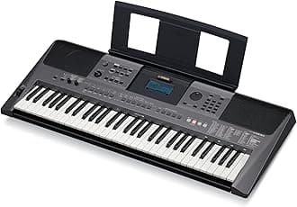 Yamaha PSR-I500 Portable Keyboard – 61 Keys, Indian & Western Tones, Built-in Rhythms, Songs & Lesson Function, Includes Power Adapter, Ideal for Learning & Performance