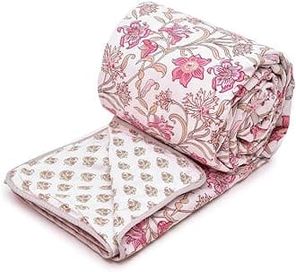 COZY FURNISH Super Soft Brushed Microfiber Cotton Single Dohar 57X87 (Inches) Flannel Dohar Throws For Bed,Ac Dohar,Lahariya Fabric Edging/Piping Bed Dohar, Reversible, Orange