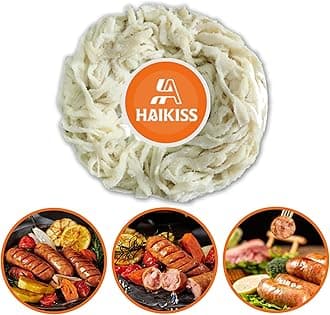 Natural Hog Sausage Casing, Edible Casings for Sausage Making, Grade A,Great for Snack Sticks, Italian Sausage, Hot Dog Casing, Breakfast Sausage Links and Most Sausage -10M/32ft,Φ34-36mm