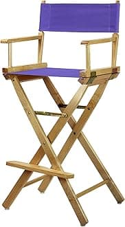 Casual Home 230-00/021-41 Director's Chair Canvas 30" - Bar Height Natural Frame/Purple