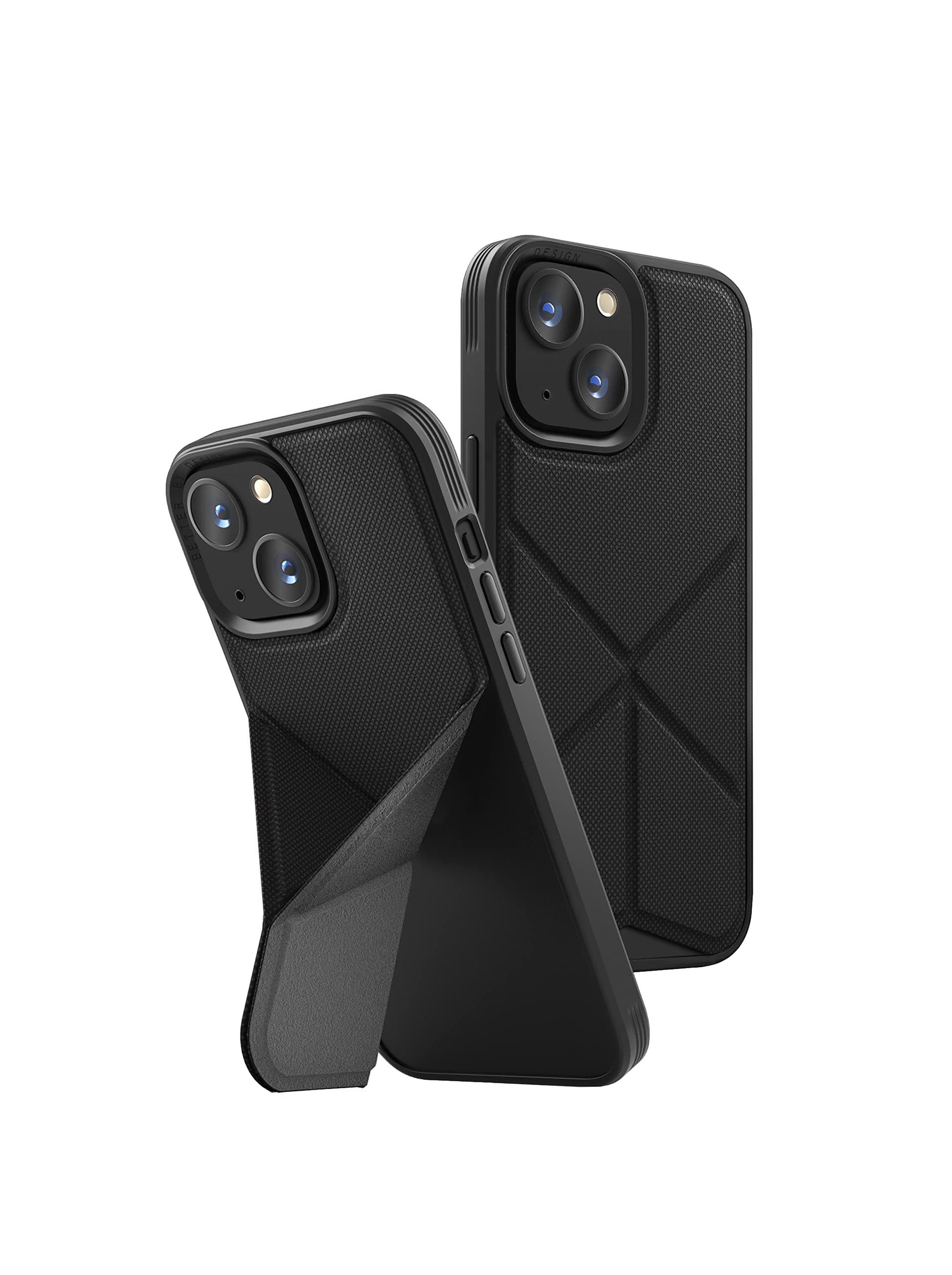 Uniq TRANSFORMA Shockproof Protective Case with Adjustable Stand (iPhone 13, Black)