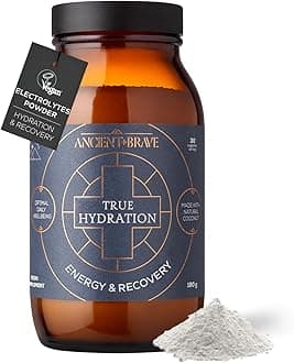 True Hydration 180g Jar - Electrolytes Powder with Magnesium, Potassium & Chromium - Natural Coconut Water Electrolyte Powder for Morning Hydration, Workout Recovery & Fasting Support