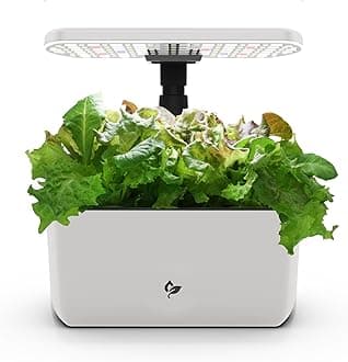 AeroGarden Harvest Lite in Cream, Soil-Free Indoor Hydroponic Garden with LED Grow Light for Year-Round Gardening of up to 6 Herbs and Vegetables