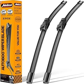 AUTOBOO 24"+18" Windshield Wiper Blades Replacement for Mazda 6 CX-5 CX-9 CX5 CX9 2016 2017 2018 2019 2020 2021 2022 2023 -Original Factory Quality (Pack of 2)