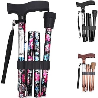 Pepe - Folding Cane, Folding Canes for Men Adjustable, Walking Cane for Women, Foldable Canes for Seniors, Lightweight Walking Canes for Women, Aluminium Cane for Walking with Strap