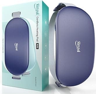 Slimpal Heating Pad, Plus-Sized Portable Electric Heating Pad, Long-Lasting Battery, Stocking Stuffers, Gift for Her Girl Women, Dark Blue