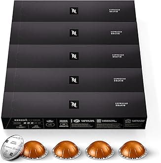 Nespresso Capsules Vertuo, Orafio, Medium Roast Espresso, 50-Count Espresso Pods, Brews 1.35 oz.