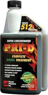 PRI-D Diesel Fuel Stabilizer and Treatment, 32 oz – Super Concentrated Formula Improves Lubricity, Fuel Stability, Engine Performance, Reduces Maintenance and Protects Diesel Fuel System (Pack of 1)