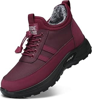 SHIBEVER Winter Snow Boots for Women: Warm Fur Lined Ankle Booties Comfortable Slip on Waterproof Outdoor Short Shoes