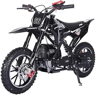X-PRO Hawk Mini Dirt Bike, 40CC Gas Power 4-Stroke Dirt Bike, Pull Start, 10" Wheels! (Black, New Decals), DB-Z010