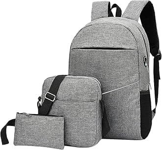3PCS Men's Computer Backpack, Laptop Backpacks Outdoor Travel Bag, College Computer Bag for Women & Men