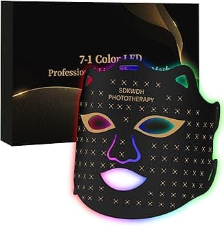 Red Light Therapy for Face, 7 Colors LED Face Mask Light Therapy At Home, Led Face Mask Light Therapy