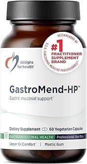 GastroMend HP - Mastic Gum, Zinc, L-Carnosine, Deglycyrrhizinated Licorice Gut Health Supplements - May Support Gastric Health, Occasional Bloating or Upset Stomach (60 Capsules)