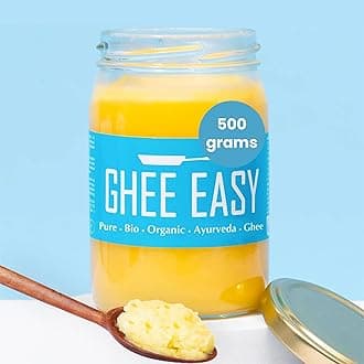 Ghee Easy 500g Organic Ghee from Grass-Fed Cows - Lactose Free Ayurvedic Ghee, Gluten Free - 100% European, No Additives- Certified Organic & Biodynamic