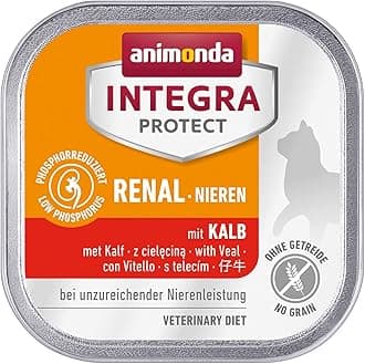 animonda Integra Protect Nieren (Renal) cat, wet food for chronic renal insufficiency, with veal, 16 x 100g
