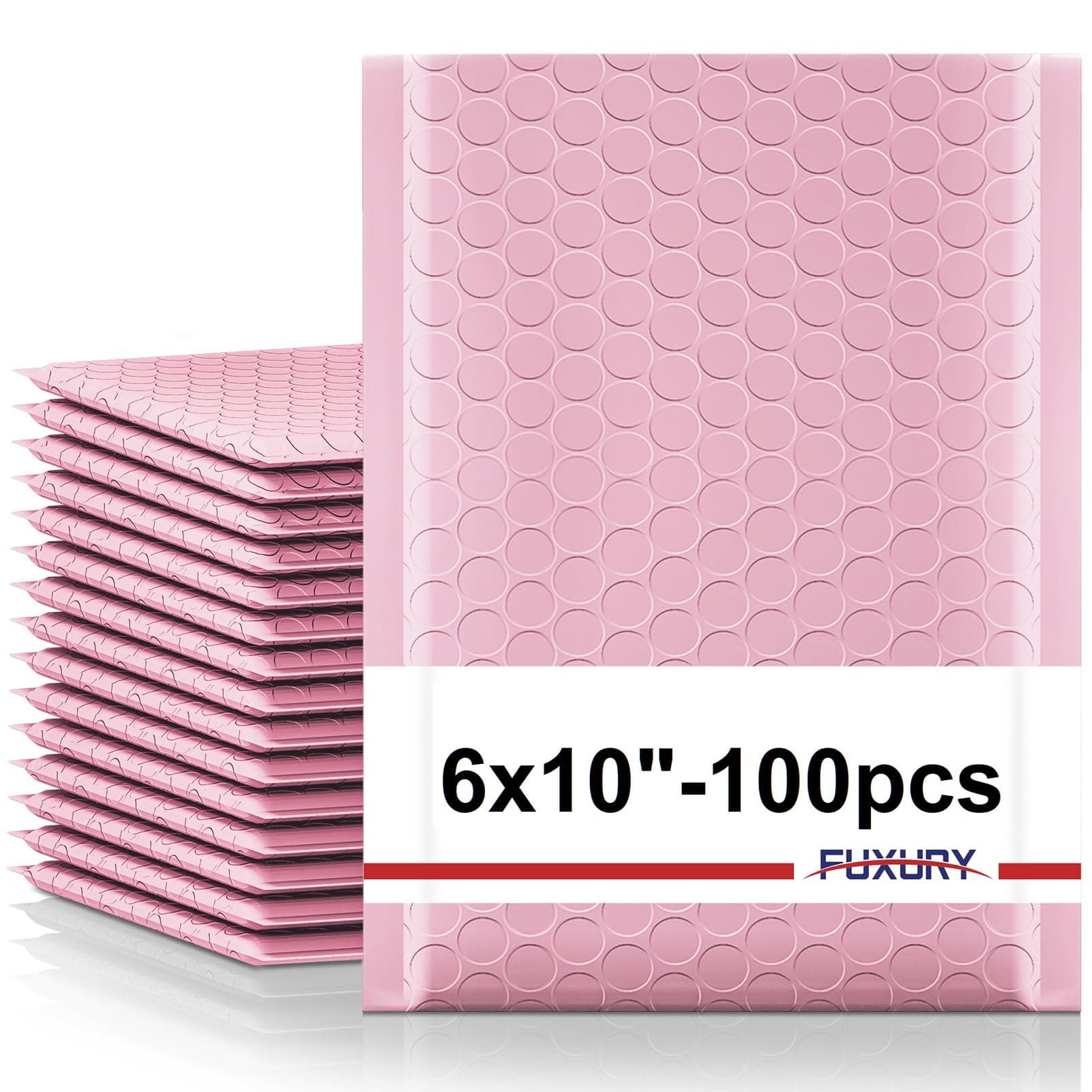 Bubble Mailers 6x10" 100 Pack Light Pink Padded Envelopes Usable Size 6x9" Self Seal Mailing Envelopes Bubble Padded Shipping Bags for Mailing,Packaging, Small Business, Boutique, Bulk #0
