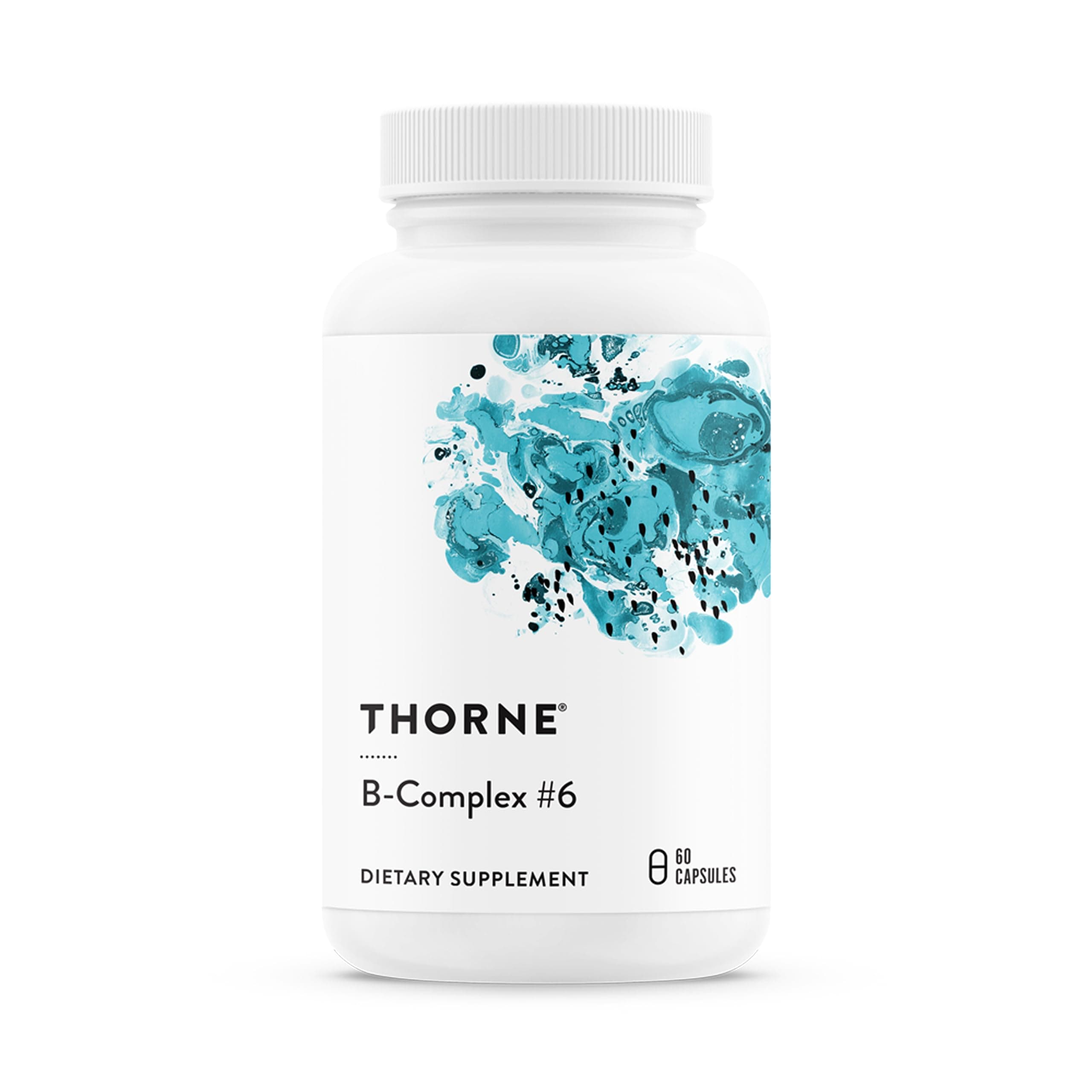 B-Complex #6 - Vitamin B Complex with Active Forms of Essential B Vitamins and Extra B6-60 Capsules