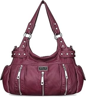 Purses for Women Large Hobo Bags Washed Vegan Leather Shoulder Bag Satchel Tote Top Handle Handbags, H1292