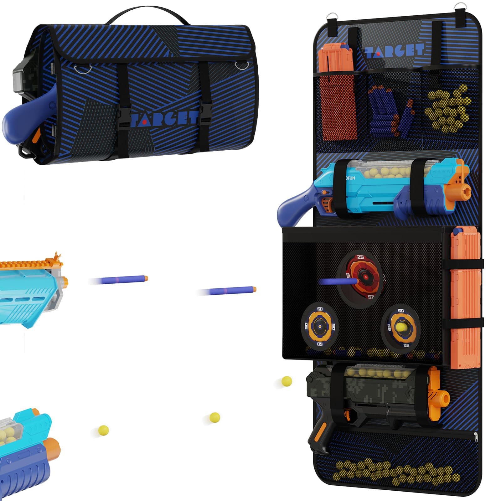 YTSWELE Target Multi-function Toy Gun Storage and Practice Target, Wall or Do...