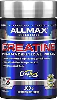 Nutrition, Creatine Powder, 100% Pure Micronized Creatine Monohydrate, Pharmaceutical Grade Creatine, 3.5 oz (100 g)