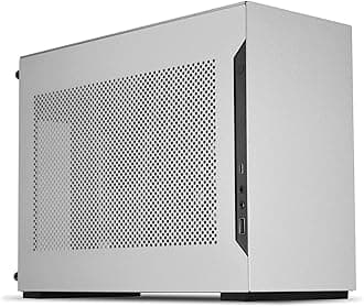 Lian Li A4-H2O Small Case - Mini ITX - Aluminum Exterior & SPCC Steel Interior - PCIe 4.0 - Easy AIO Installation - Supports SFX/SFX-L Power Supply (A4-H2O A4 SILVER)