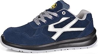 Lightweight Safety Trainers - 7328 Breathable Leather Safety Shoes with Composite Steel Toe Cap, Comfort Non Metal Wide Fit Work Trainers Boots for Man & Women Size