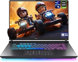 ASUS ROG Strix G16 Gaming Laptop, Intel Ultra 9-275HX, 64 GB DDR5 RAM, 2 TB PCIe SSD, 16" 2.5K (2560x1600) 240Hz Nebula Display, Nvidia G-Force RTX 5070, RGB Backlit Keyboard, W11 Pro, Eclipse Gray