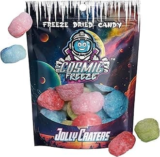 Jolly Craters Freeze Dried Candy, Crunchy Frozen Freeze Dry Candy Bag, Individual Pack for Mix-In Snacks, Gluten-Free, Made in USA, 1.0 Oz, 1-pack