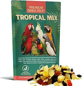 Premium Dried Fruit Cocktail Treat Snack For Birds Parrots In Air Tight Resealable Kraft Pouch Bag 210 Grams