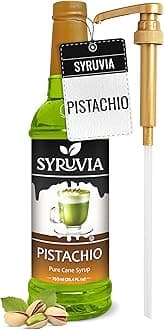 Coffee Syrup, Pistachio Flavored Syrup for Drinks, and Desserts – 25.4 fl oz, With Pump