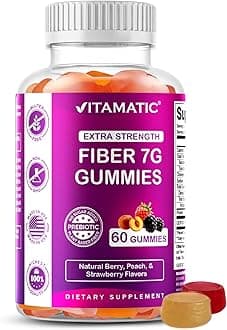 – Prebiotic Fiber Gummies for Adults – 7g Fiber per Serving – 60 Pectin-Based Gummies Extra Strength, Zero Sugar Added – Supports Digestive Health & Regularity – Non-GMO, Vegan, Gluten-Free