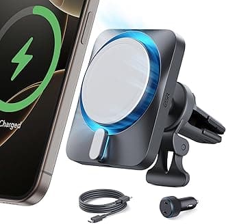ESR 15W MagSafe Car Charger with CryoBoost, Made for MagSafe Certified Charger, Cooling Fan, Magnetic Wireless Car Holder, Compatible with iPhone 15/15Plus/15Pro/15Pro Max, iPhone 14/13/12 Series,