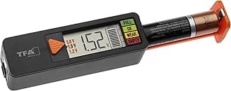 Battery Check Battery Tester for 1.2V, 1.5V, 3.0V, 9V / AAA-AA-C-D, 9-Volt Block and Button Cells